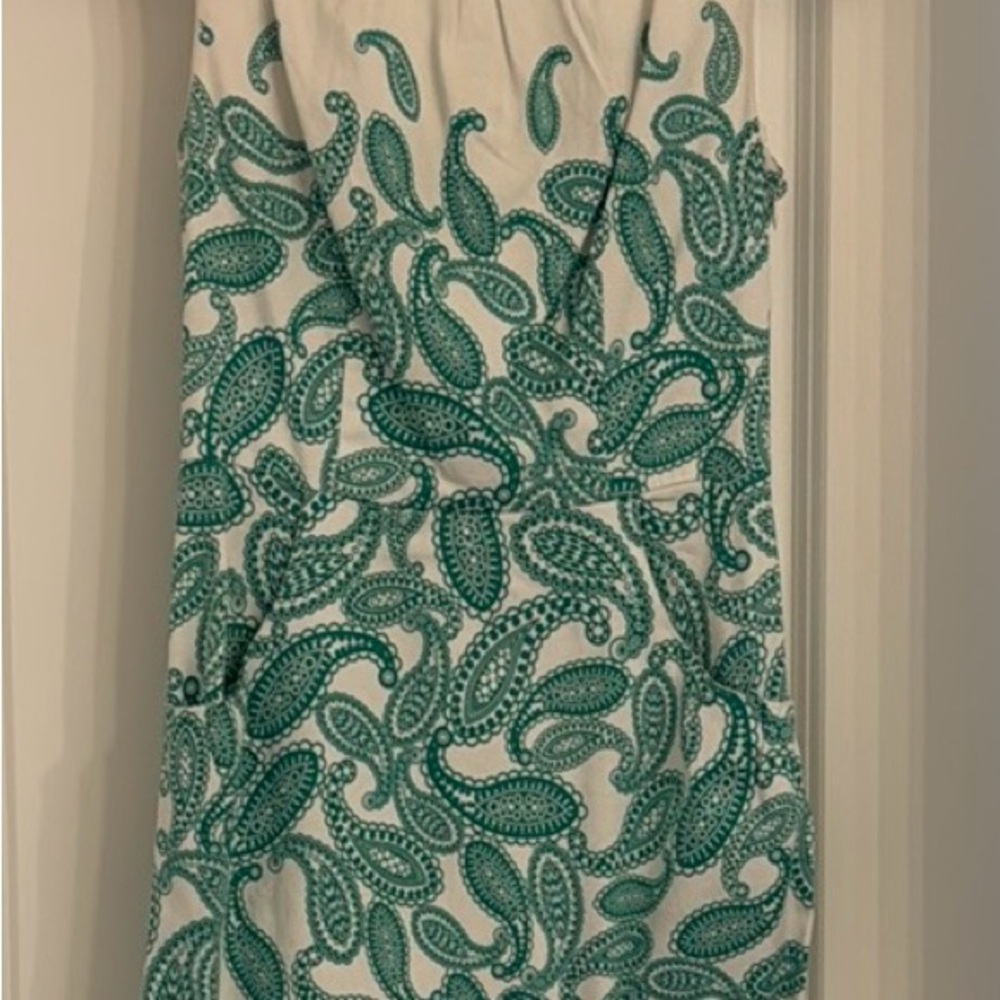 NINE WEST Elegant Green Paisley Dress - Picture 2 of 12